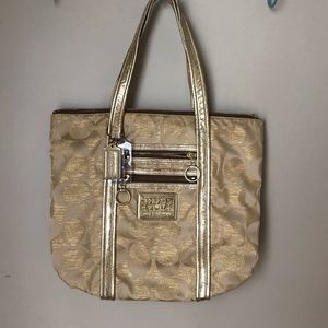 Coach glam poppy tote.